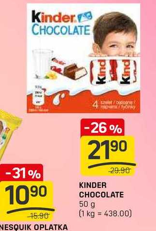 KINDER CHOCOLATE 50 g
