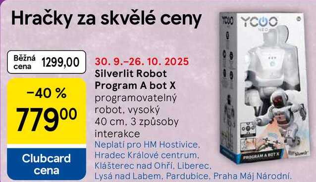Silverlit Robot Program A bot X, programovatelný robot, vysoký 40 cm, 3 způsoby interakce