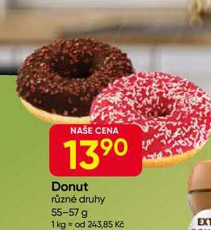 Donut různé druhy 55-57 g