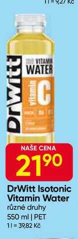 DrWitt Isotonic Vitamin Water různé druhy 550 ml 