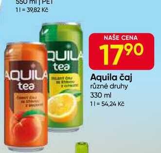 Aquila čaj tea různé druhy 330 ml