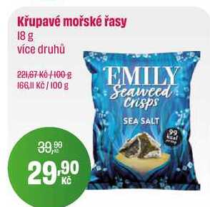Křupavé mořské řasy 18 g více druhů 