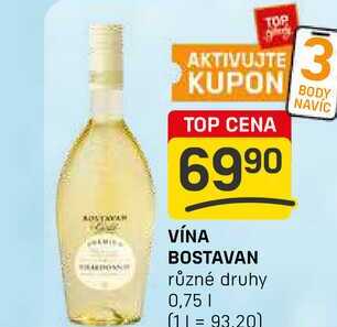 VÍNA BOSTAVAN různé druhy 0,75l