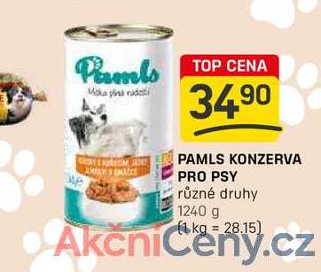 PAMLS KONZERVA PRO PSY různé druhy 1240 g 