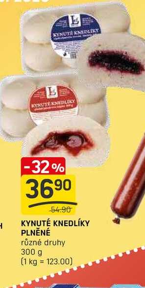 KYNUTÉ KNEDLÍKY PLNĚNÉ různé druhy 300 g 