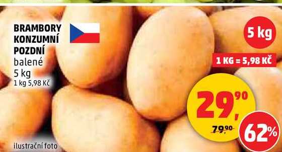 BRAMBORY KONZUMNÍ POZDNÍ balené, 5 kg