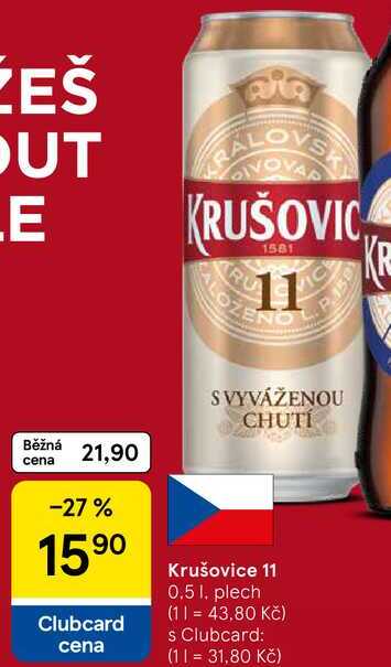Krušovice 11, 0.5 l, plech 