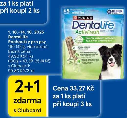DentaLife Pochoutky pro psy, 115-142 g
