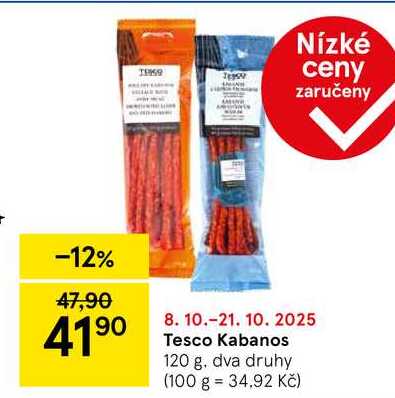 Tesco Kabanos, 120 g 