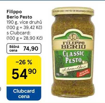 Filippo Berio Pesto, 190 g, více druhů 