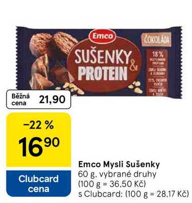 Emco Mysli Sušenky, 60 g. vybrané druhy 