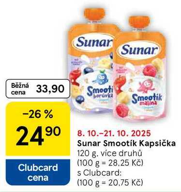 Sunar Smootík Kapsička, 120 g, více druhů 