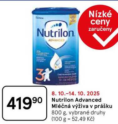 Nutrilon Advanced Mléčná výživa v prášku, 800 g  