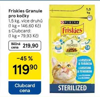Friskies Granule pro kočky, 1,5 kg 