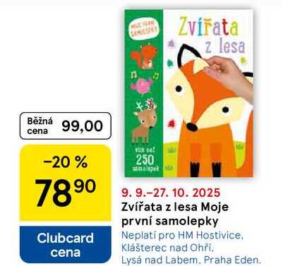 Zvířata z lesa Moje první samolepky