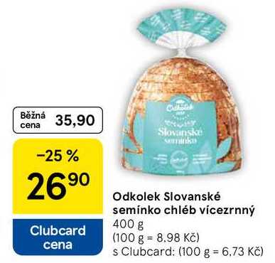 Odkolek Slovanské semínko chléb vícezrnný, 400 g  