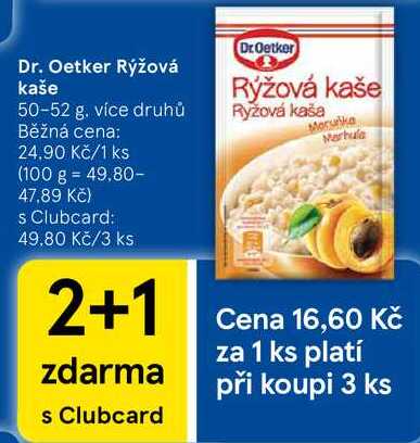 Dr. Oetker Rýžová kaše, 50-52 g 