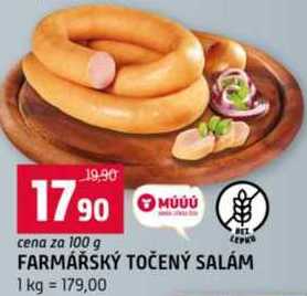 FARMÁŘSKÝ TOČENÝ SALÁM 100 g