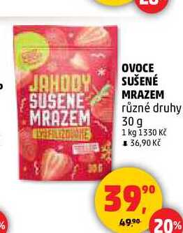 OVOCE SUŠENÉ MRAZEM, 30 g