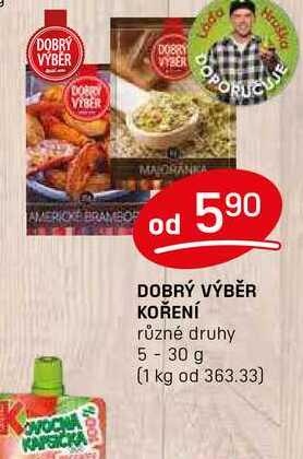 DOBRÝ VÝBĚR KOŘENÍ různé druhy 5-30 g 