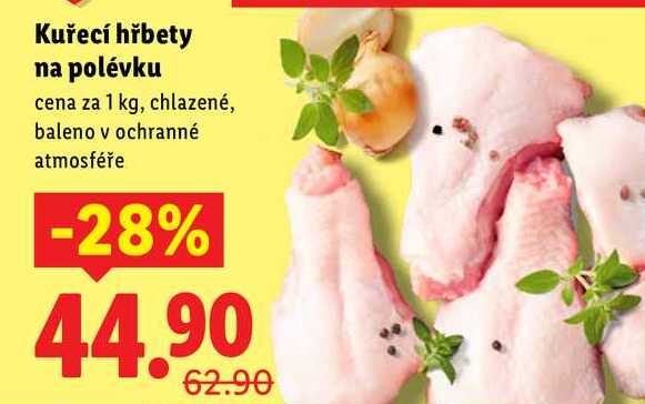 Kuřecí hřbety na polévku, cena za 1 kg