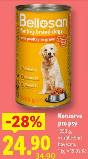 Konzerva pro psy, 1250 g