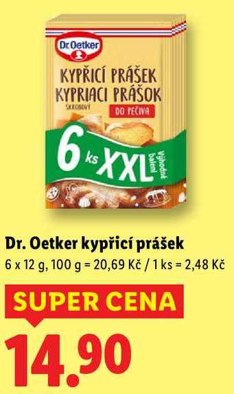 Dr. Oetker kypřicí prášek, 6x 12 g