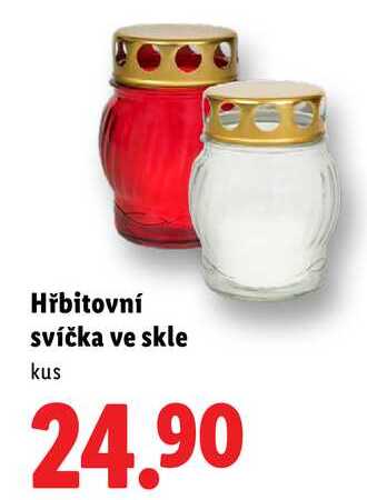 Hřbitovní svíčka ve skle