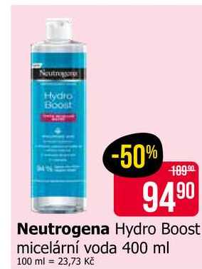Neutrogena Hydro Boost micelární voda 400 ml