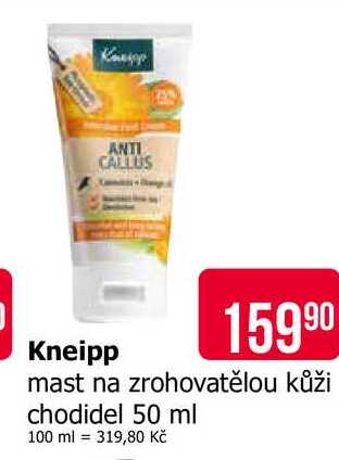 Kneipp mast na zrohovatělou kůži chodidel 50 ml