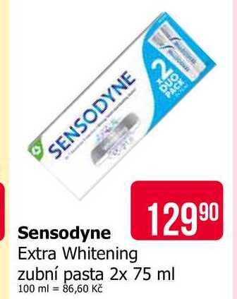 Sensodyne Extra Whitening 12990 zubní pasta 2x 75 ml 