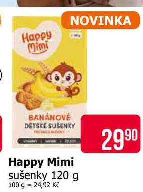Happy Mimi sušenky 120 g