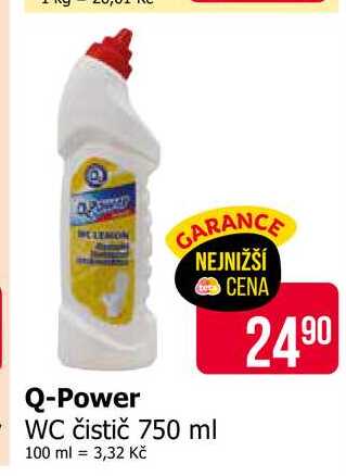 Q-Power WC čistič 750 ml 