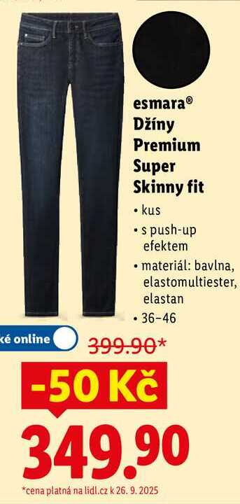 esmara Džíny Premium Super Skinny fit 