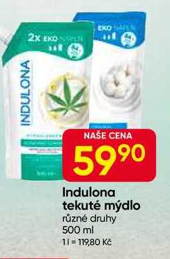 Indulona tekuté mýdlo různé druhy 500 ml 