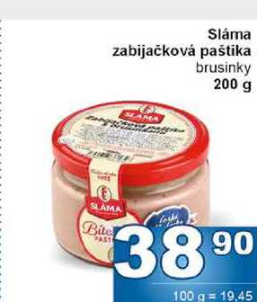 Sláma zabijačková paštika brusinky 200 g