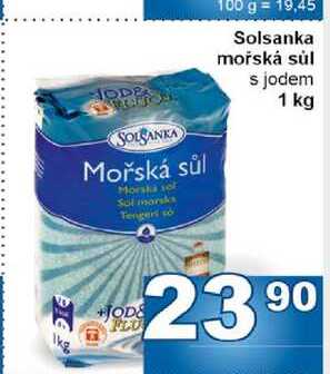 Solsanka mořská sůl s jodem 1 kg