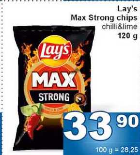 Lay's Max Strong chips chilli&lime 120 g