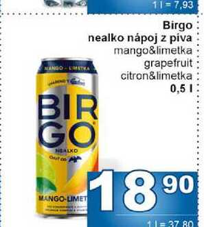 Birgo nealko nápoj z piva 0,5l