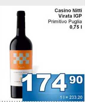 Casino Nitti Virata IGP Primitivo Puglia 0,75l