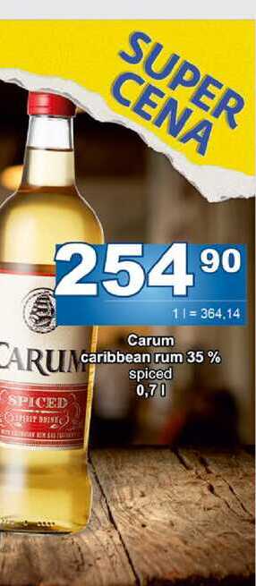 Carum caribbean rum 35% spiced 0,7l