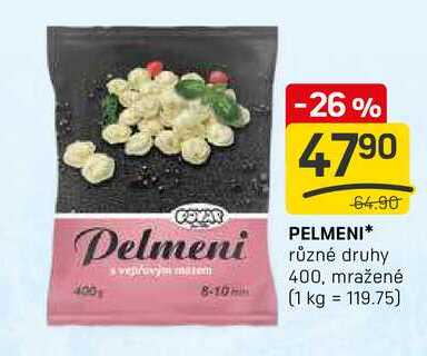 PELMENI různé druhy 400g