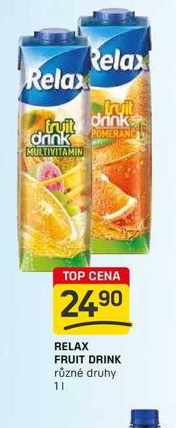 RELAX FRUIT DRINK různé druhy 1l