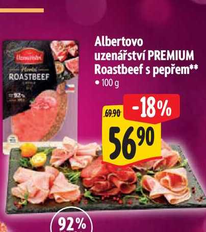  Albertovo uzenářství PREMIUM Roastbeef s pepřem 100 g 