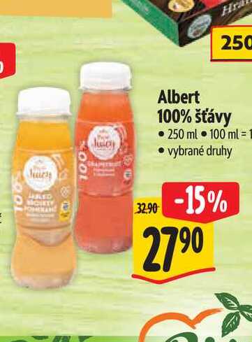  Albert 100% šťávy 250 ml 