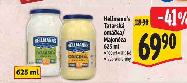 Hellmann's Tatarská omáčka/ Majonéza 625 ml  