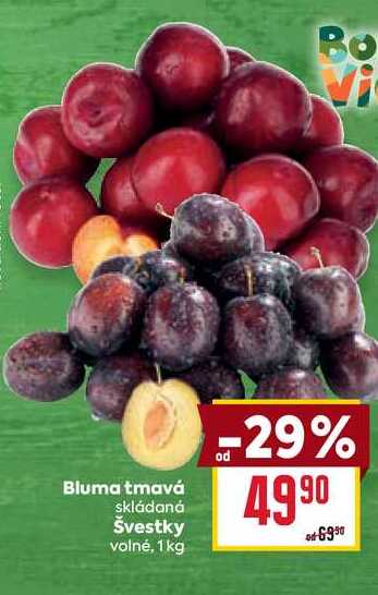 Bluma tmavá skládaná Švestky volné, 1kg 