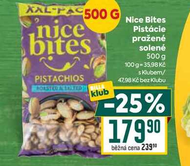 Nice Bites Pistácie pražené solené 500 g