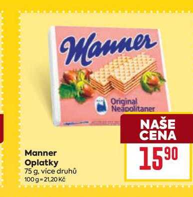Manner Oplatky 75 g
