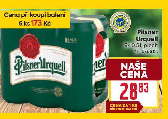 Pilsner Urquell 6x 0,51, plech